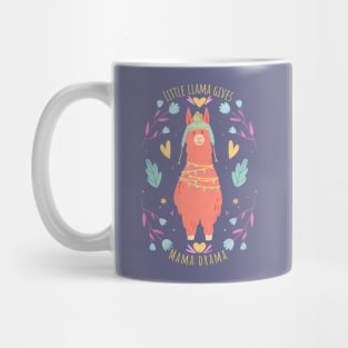 Little Llama Gives Mama Drama Llamaste Funny namaste Yoga funny Funny llama Mug